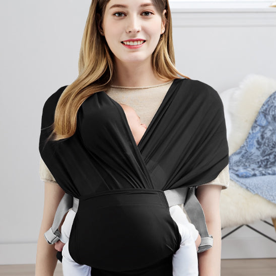 écharpe de portage pour bébé noire