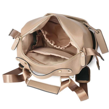 Sac à dos à langer en cuir │MaternitéPlus™