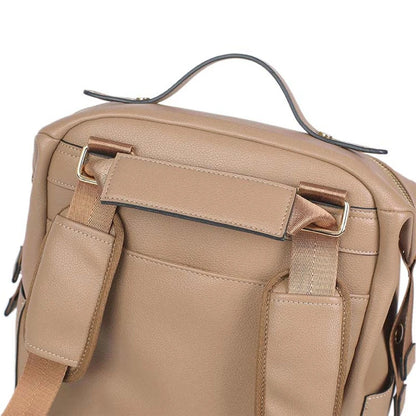 Sac à dos à langer en cuir │MaternitéPlus™