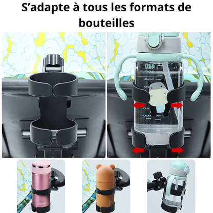 Porte biberon universel pour poussette │ClipCup™